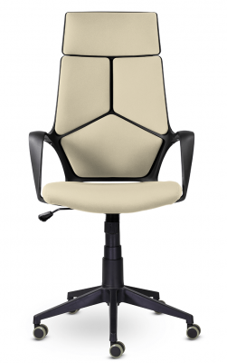 Кресло офисное IQ/черный пластик/песочная ткань 