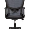 Кресло офисное Wave LB черный пластик/серая сетка/серая ткань