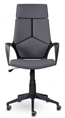 Кресло офисное IQ/черный пластик/графит ткань