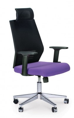 Кресло офисное Престиж black/черный пластик/черная сетка/бордовая ткань