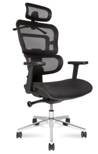 Кресло офисное Ergo M черный пластик/черная сетка/черная сетка