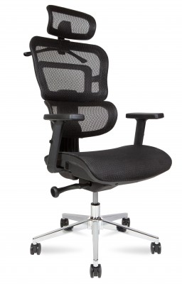 Кресло офисное Ergo M/черный пластик/черная сетка/черная сетка