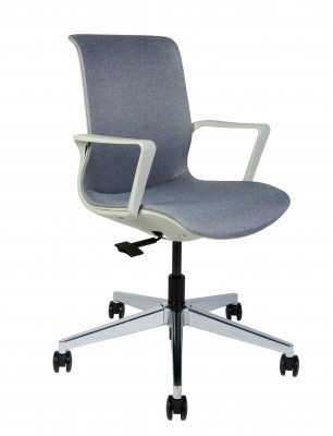 Кресло офисное Некст/серая ткань/cветло-серый пластик