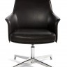 Кресло офисное Бордо CF черная кожа/алюминий крестовина 
