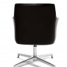 Кресло офисное Бордо CF черная кожа/алюминий крестовина 