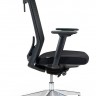 Кресло офисное Партнер aluminium черный пластик/черная сетка/черная ткань (мультиблок)