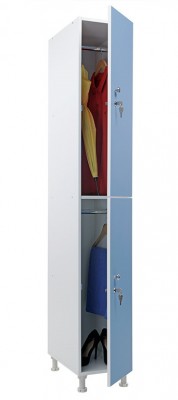 Шкаф для раздевалок WL 12-30 голубой/белый 