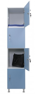 Шкаф для раздевалок WL 14-40 голубой/белый    