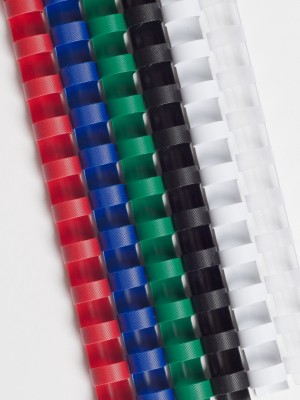 Пластиковые пружины 6 мм для переплета (21 кольцо), черные