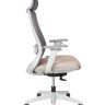 Кресло офисное Como grey beige/серый пластик/бежевая ткань/серая сетка