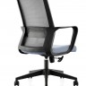Кресло офисное Интер LB черный пластик/серая сетка/серая ткань