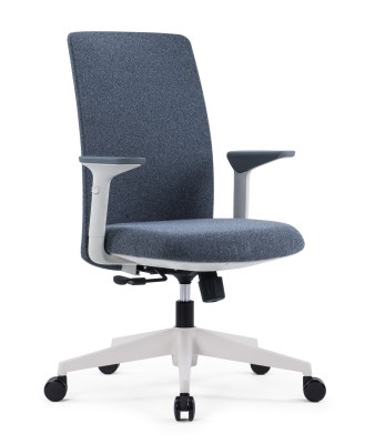 Кресло офисное Baden/белый пластик/серая ткань
