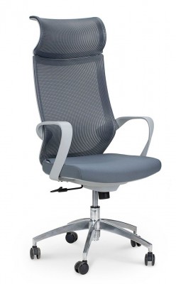 Кресло офисное Спэйс gray/светло-серый пластик/серая сетка/темно-серая ткань