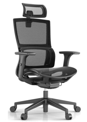 Кресло офисное Meta/черный пластик/черная сетка/черная сетка