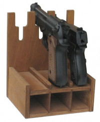 Деревянный ложемент на 3 пистолета и обоймы