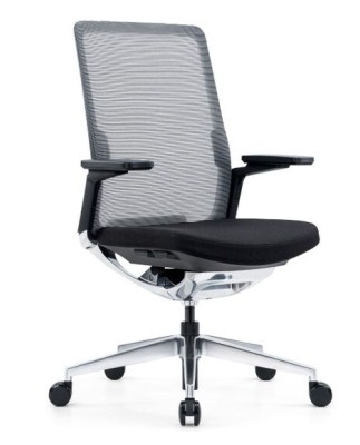 Кресло офисное Monro/черная сетка/черный пластик/база алюминий