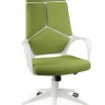 Кресло офисное IQ белый пластик/зеленая ткань
