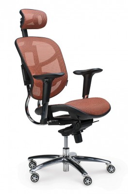 Кресло офисное Стартрек/оранжевая сетка
