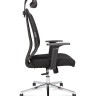 Кресло офисное Tema Сhrome 2D база хром/черный пластик/черная сетка/черная ткань