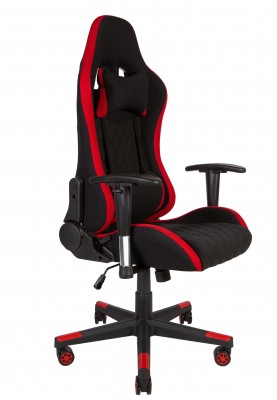 Кресло офисное Lotus EVO/черно - красная ткань/пластиковая крестовина