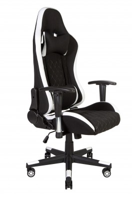 Кресло офисное Lotus EVO/черно - белая ткань/пластиковая крестовина