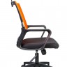 Кресло офисное Бит/черный пластик/оранжевая сетка/черная ткань