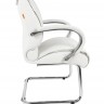 Кресло для посетителей CHAIRMAN 445, белый, кожа