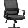 Кресло офисное Бит черный пластик/черная сетка/черная ткань