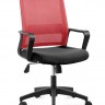 Кресло офисное Бит LB черный пластик/красная сетка/черная ткань