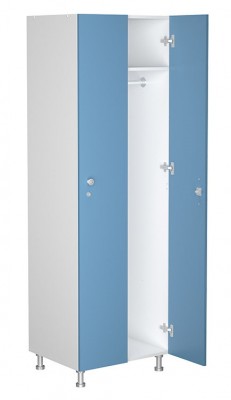 Шкаф для раздевалок WL 21-60 голубой/белый 