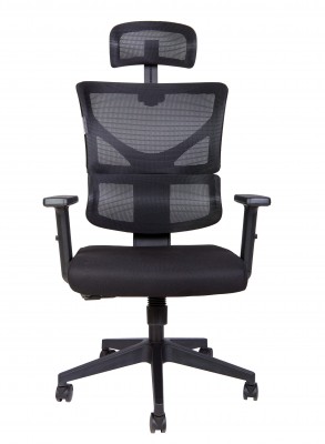 Кресло офисное Толедо/черная спинка/черная сидушка
