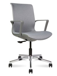Кресло офисное Некст серая ткань/темно-серый пластик