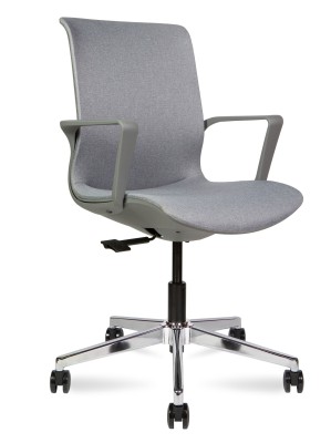Кресло офисное Некст/серая ткань/темно-серый пластик