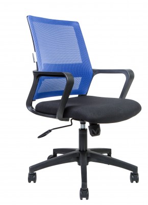 Кресло офисное Бит LB/черный пластик/синяя сетка/черная ткань