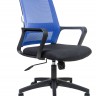 Кресло офисное Бит LB черный пластик/синяя сетка/черная ткань