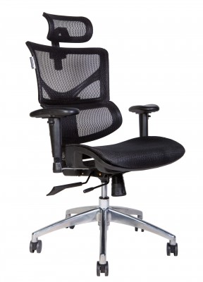 Кресло офисное Толедо люкс/черная спинка/черная сидушка