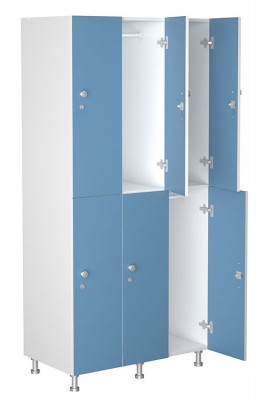 Шкаф для раздевалок WL 32-90 голубой/белый  