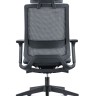 Кресло офисное Рейн черный  пластик/черная сетка/черная ткань