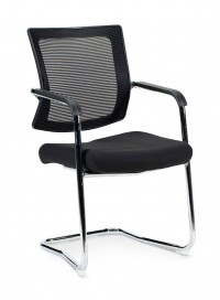 Кресло офисное Вельд CF/хром/черная сетка/черная ткань