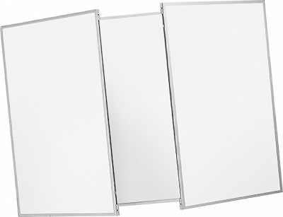 Доска трехстворч Magnetoplan,1500х1000 мм, боков.доски 750х1000 мм, сист.рамка,бел,эмаль