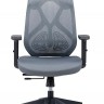 Кресло офисное Имидж черный пластик/серая сетка/серая ткань
