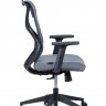 Кресло офисное Имидж черный пластик/серая сетка/серая ткань