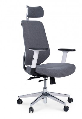 Кресло Имидж gray 2 белый пластик/серая ткань