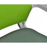 Кресло офисное Бит/белый пластик/зеленая сетка/темно серая ткань